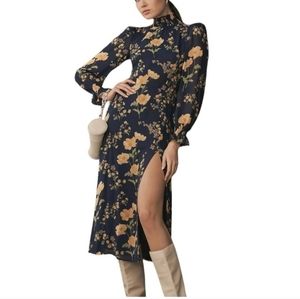 NWT Reformation Stevi Floral Long Sleeve Midi Dress size 8